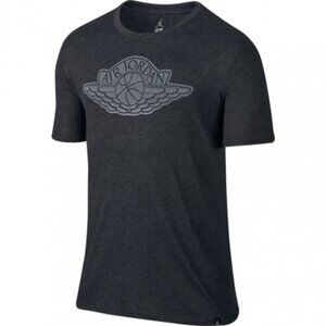 Jordan Women's Black Gray Short Sleeve Wings Logo Casual T-Shirt Size 3XL